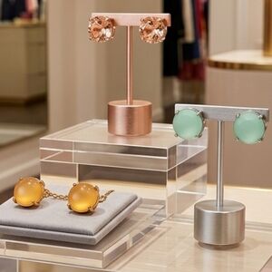 kate spade Gold-Tone Earrings with Amber and Mint Cabochons